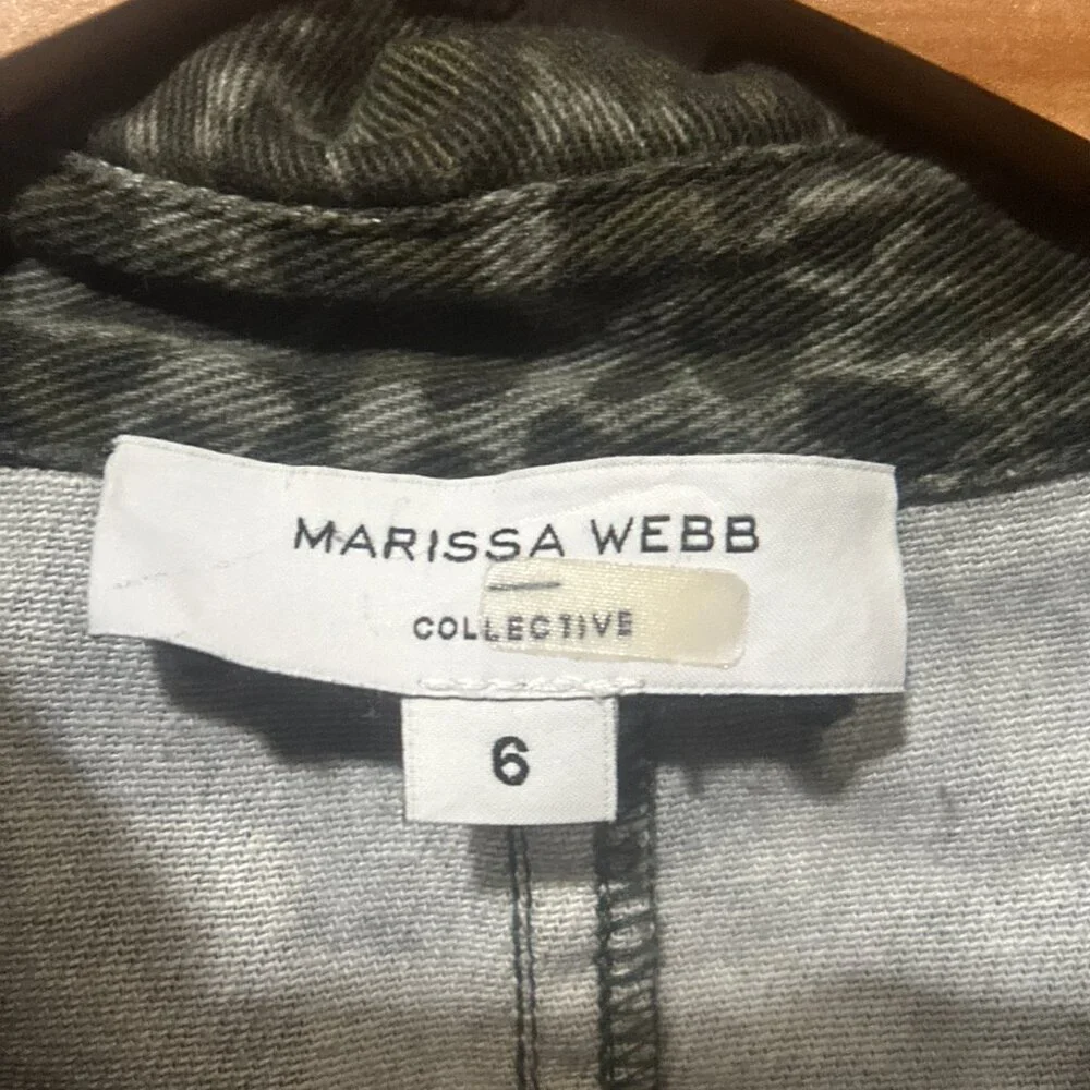 EUC Marissa Webb Mera Animal Print Cotton Canvas Jacket Womens Size 6 - Picture 12 of 15